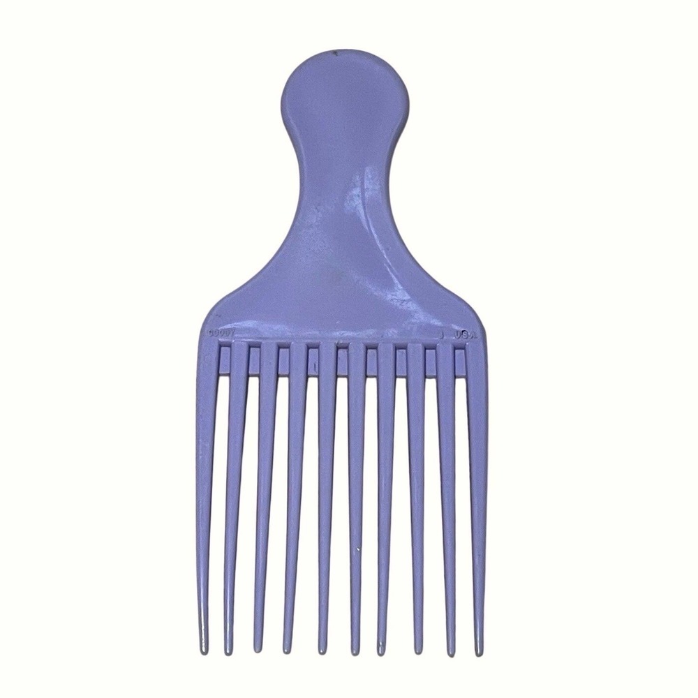 Vintage Goody Hair Pick Plastic‎ Handle Lift Comb 6.5" Lilac Purple
